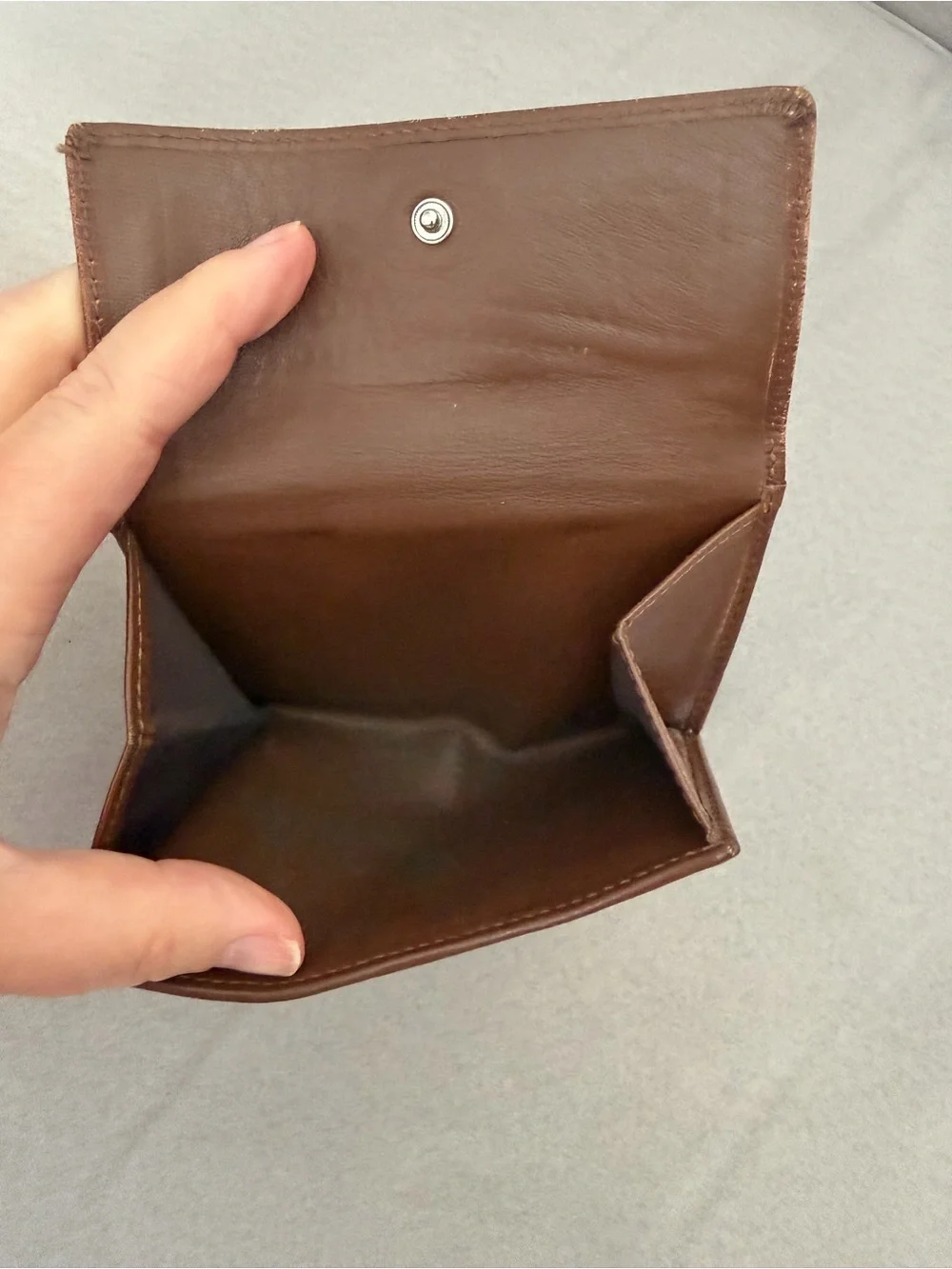 Coach Signature Canvas Wallet in Brown with Buckle Accent